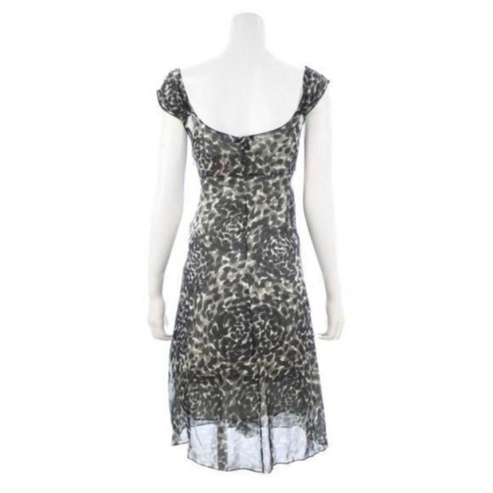 Donna Karan DKNY black grey leopard print silk blend dress size 4 New!! MSRP 395 - Picture 3 of 11